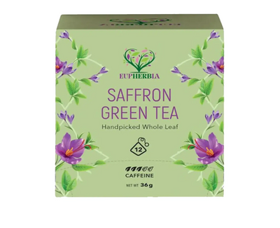 Euherbia Saffron Green Tea, 12Ct