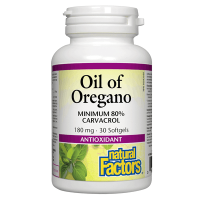 Natural Factors Oil of Oregano 180 mg, 30 Softgels