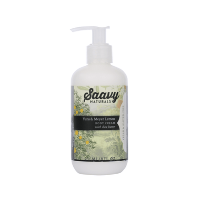 Saavy Naturals Yuzu & Meyer Lemon Body Cream, 236 mL