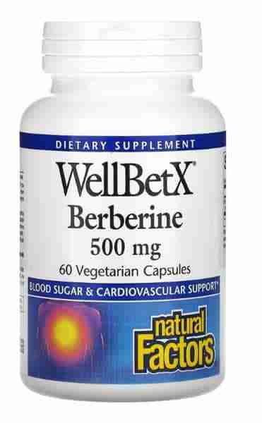 Natural Factors - Wellbetx Berberine 500Mg, 60 Veggie Caps