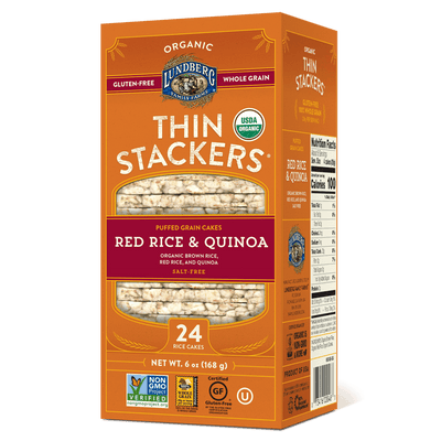 Lundberg - Organic Thin Stackers: Red Rice & Quinoa,168G