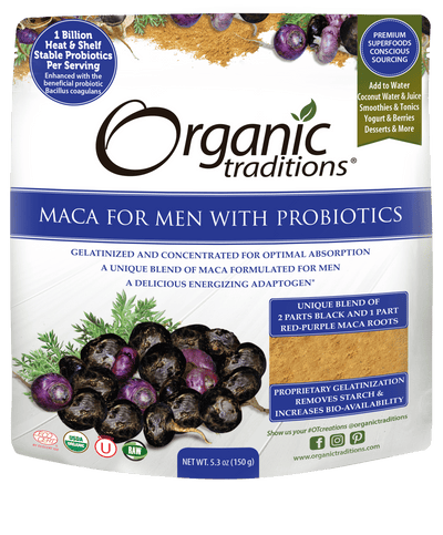 Organic Traditions MACA For Men With Probiotics - 150G