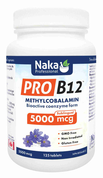 Naka Pro B12 Methylcobalamin 5000 mcg, 125 Tablets