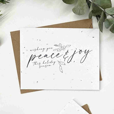 The Good Card - Holiday Berry Branches: Peace & Joy