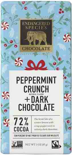 Endangered Species Dark Chocolate With Peprmnt Crunch 85G