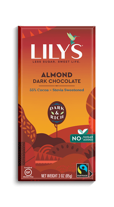 Lily's Almond Dark Chocolate Bar, 85 g
