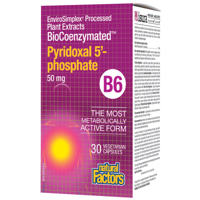 Natural Factors Biocoenzymated™ Pyridoxal 5’ Phosphate 50Mg 30 Veggie Caps