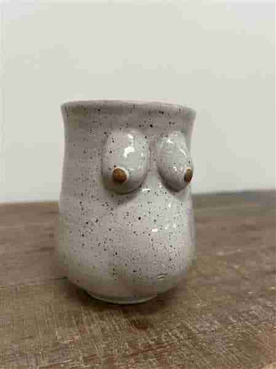 Pregnant Mama Mug White Speckle