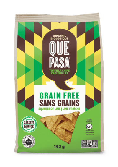 Que Pasa Organic Grain Free Tortilla Chips With A Squeeze Of Lime 142G
