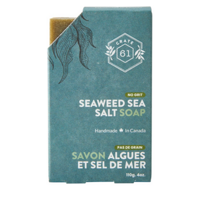 Crate 61 Organics Seaweed & Sea Salt Bar Soap, 110G
