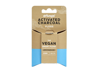 Dr Tung's Smart Floss - Activated Charcoal + Lemongrass, 30Yd