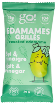 Go! Beanz Roasted Edamame - Salt & Vinegar, 26G