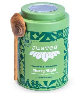 JUSTEA - Loose Leaf Starry Night Tea Tin, 70G