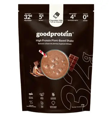 Good Protein High Protein Plant-Based Shake, Chocolate Milk, 470 g