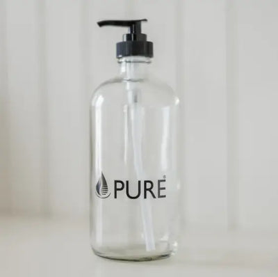 PURE Glass Bottle With Pump 500Ml