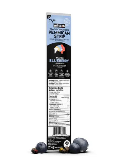 Mitsoh Peppered Maple Blueberry Pemmican Strips, 23 g