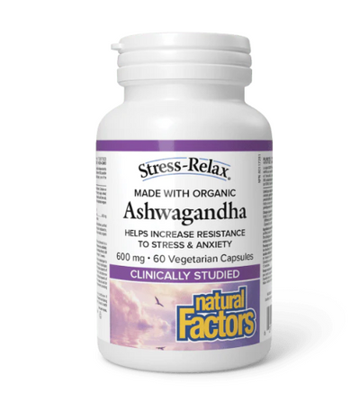 Natural Factors Stress-Relax Ashwagandha 600Mg, 60Vcaps