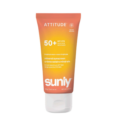 Attitude Living - Mineral Sunscreen Lotion SPF 50 Tropical Coco, 85G