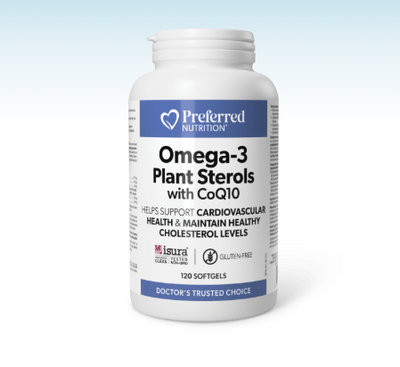 Preffered Nutrition Omega-3 & Plant Sterols With Coq10,120Softgels
