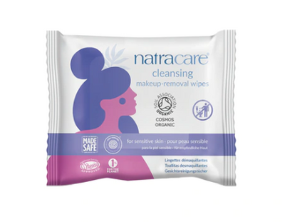 Natracare Organic Cleansing Make-Up-Removal Wipes, 20Ct