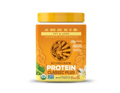 Sunwarrior Classic Plus Organic Plant Based Protein Vanilla, 375G