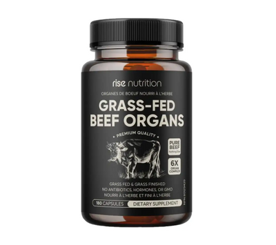 Rise Nutrition Grass-Fed Beef Organs, 180Caps