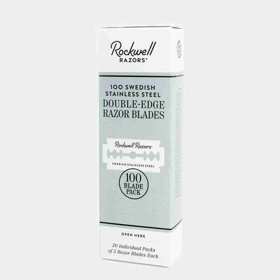 Rockwell Razors Stainless Steel Double-Edge Razor Blades - 100 Pack