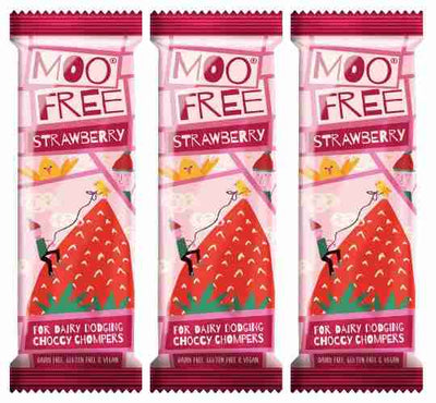 Moo Free - Vegan Mini Chocolate Bar: Strawberry, 20G