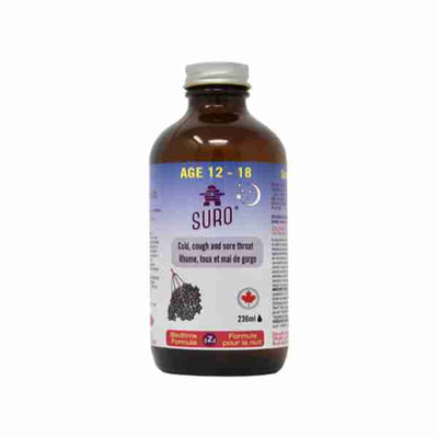 Suro Cold, Cough, Sore Throat Elderberry Syrup, Ages 12-18