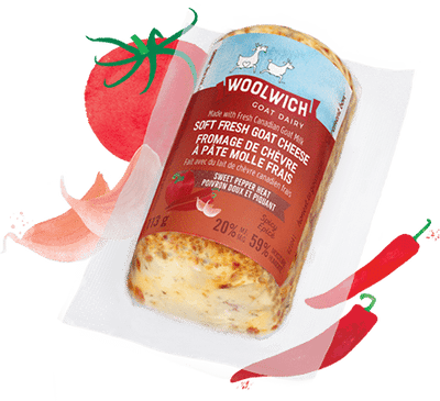 Woolwich, Sweet Pepper Heat Soft Goat Cheese, 113G