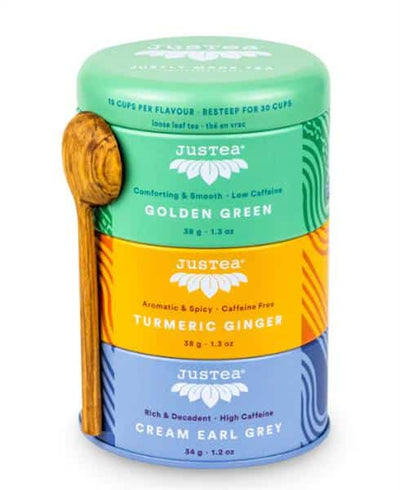 JUSTEA - Loose Leaf Assorted Tea Trio Tin