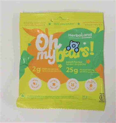Herbaland Oh My Bears! Peach Gummies, 50 g
