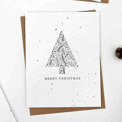 The Good Card - Holiday Floral Frames: Tree