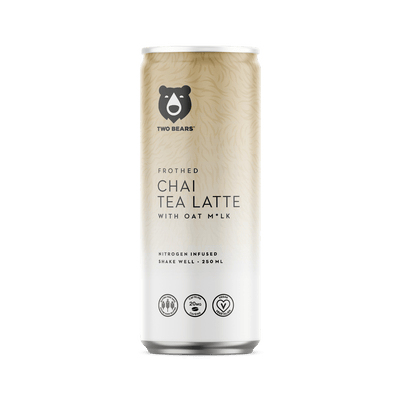 Two Bears - Frothed Chai Tea Oat Milk Latte, 207Ml