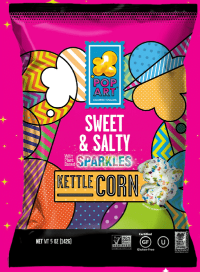 Pop Art Popcorn Sweet & Salty With Sparkles 142G