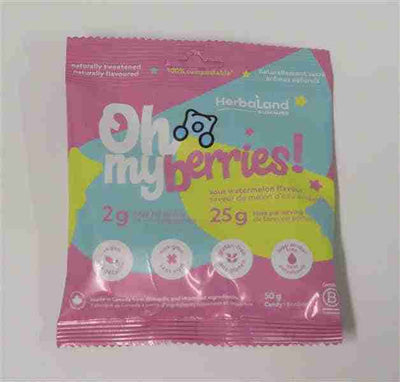 Herbaland Oh My Berries! Sour Watermelon Gummies, 50 g