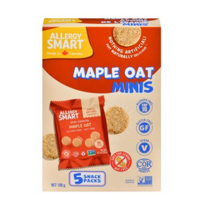 Allergy Smart Maple Oat Mini Cookies, 10 Pack