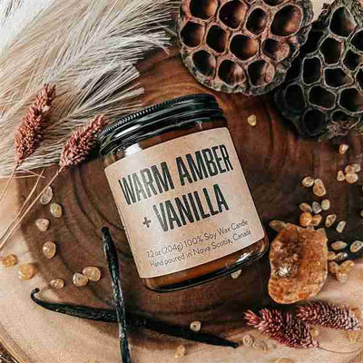 Lawrencetown Candle Co - Warm Amber + Vanilla, 7.2 Oz