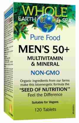 Whole Earth & Sea Men's 50+ Multivitamin & Mineral 120 Tablets