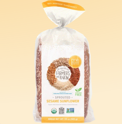 One Degree Sprouted Sunflower & Sesame Bread, 565G