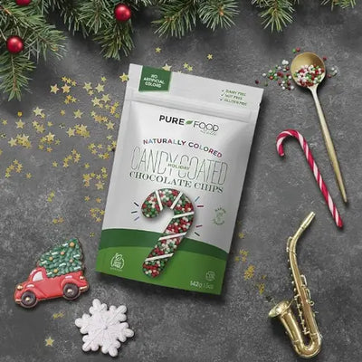 Pure Food by Estee Mini Candy Coated Holiday Chocolate Chips, 141 g