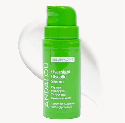 Andalou Naturals Resurfacing Overnight Glycolic Serum, 30 mL