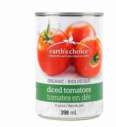 Earth's Choice Organic Diced Tomatoes, 398Ml