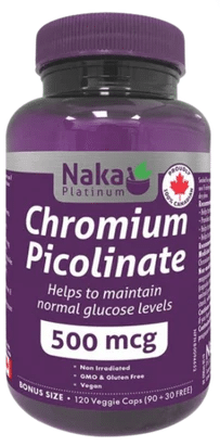 Naka Chromium Picolinate 500 mcg, 120 Capsules