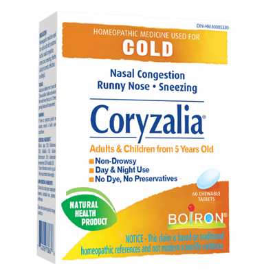 Boiron Coryzalia 60 Chewable Tablets