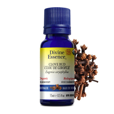 Divine Essence Organic Clove Bud Essential Oil, 15 mL