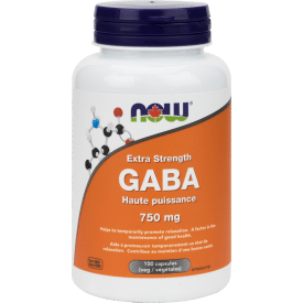 NOW Extra Strength GABA 750 Mg; 100 Capsules