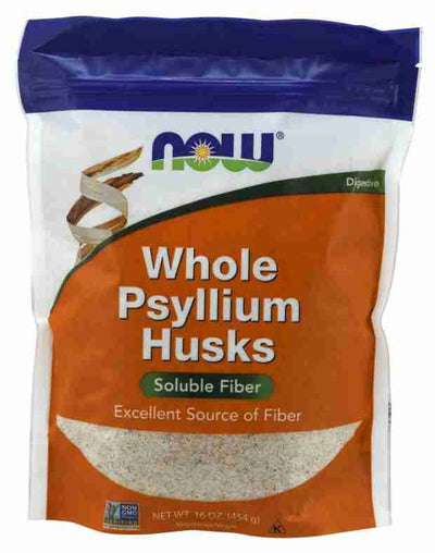 NOW Whole Psyllium Husks, 454 g