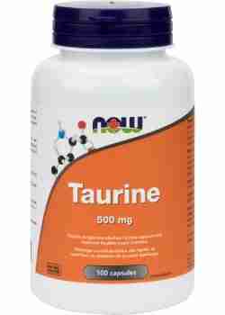NOW Taurine 500Mg - 100 Capsules