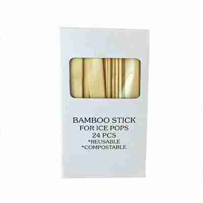 Onyx Bamboo Sticks for Ice Pops, 24 Pieces